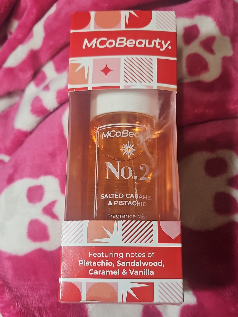 MCoBeauty Fragrance Mist No. 2 (Salted Caramel & Pistachio)  8 oz hair and body